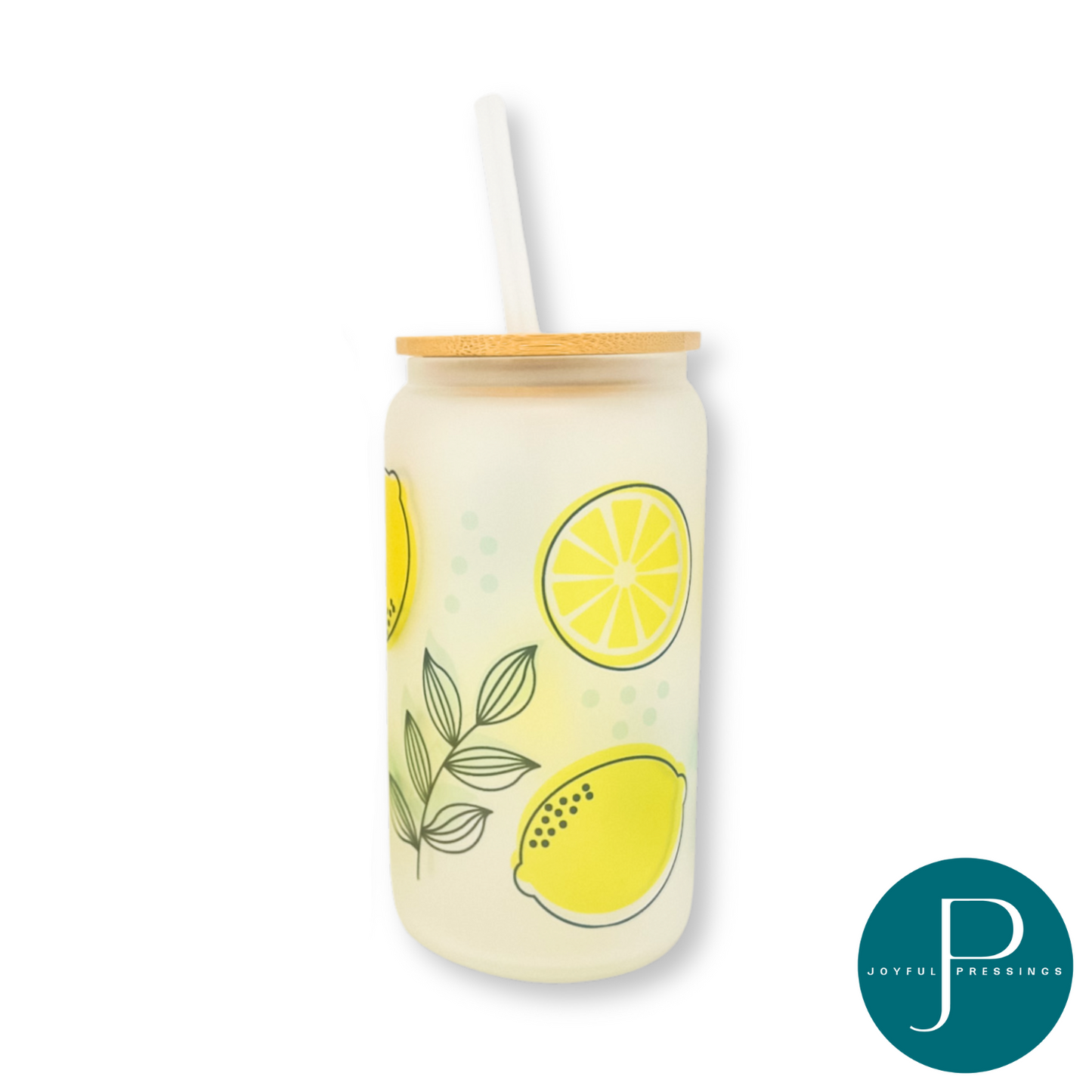 product photo of lemon glass tumbler
