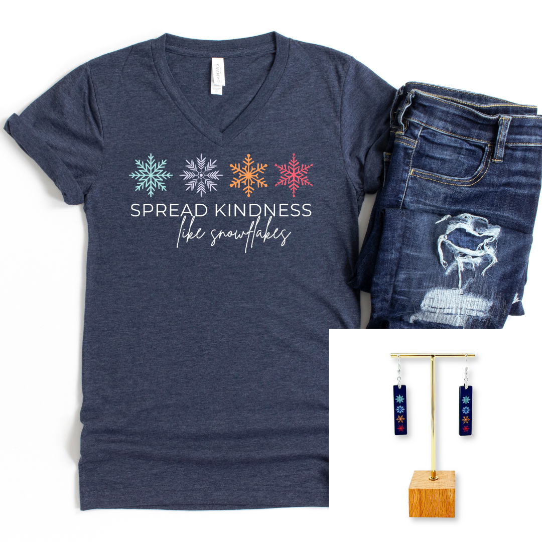 December 2024 club tee and earrings