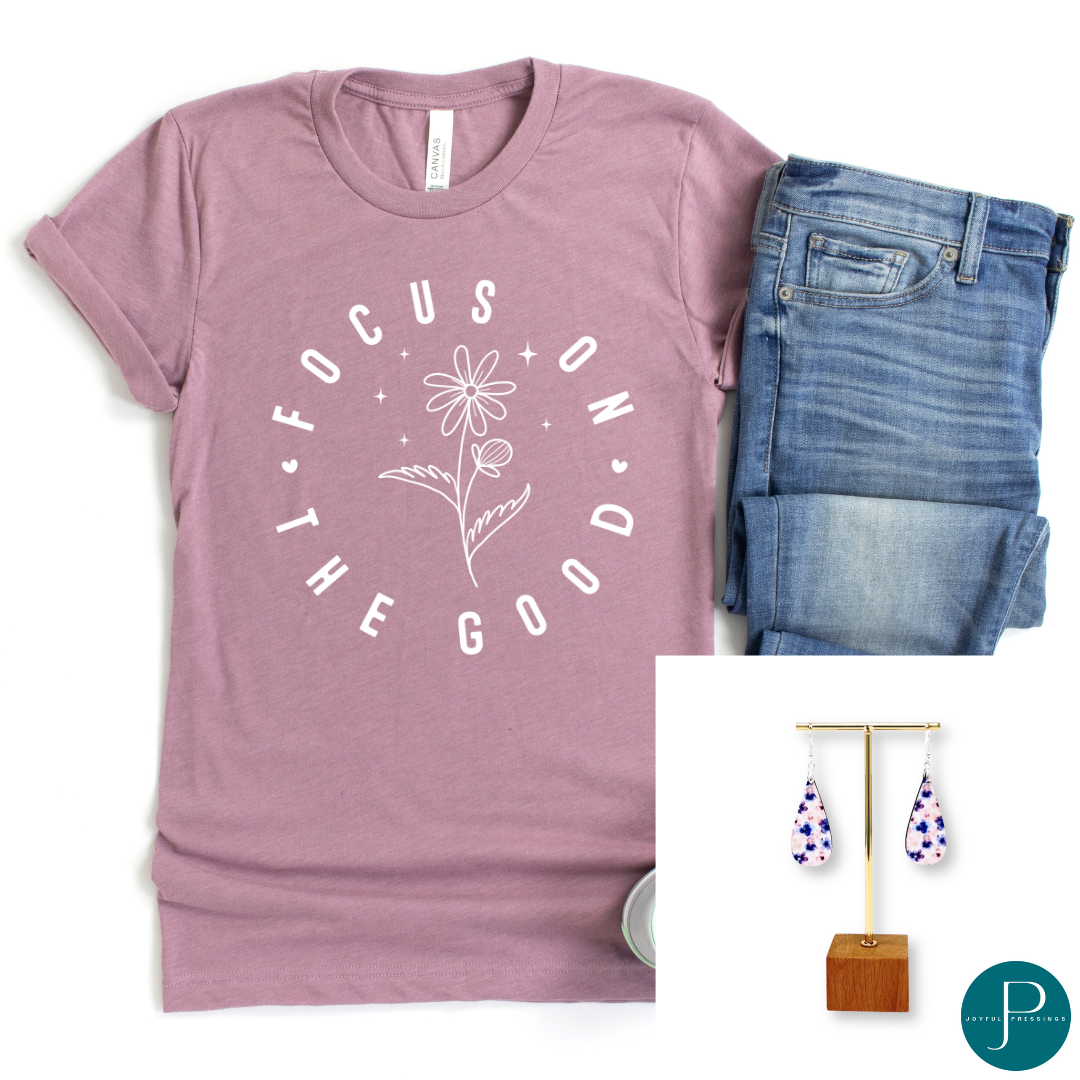February 2025 club tee and earrings