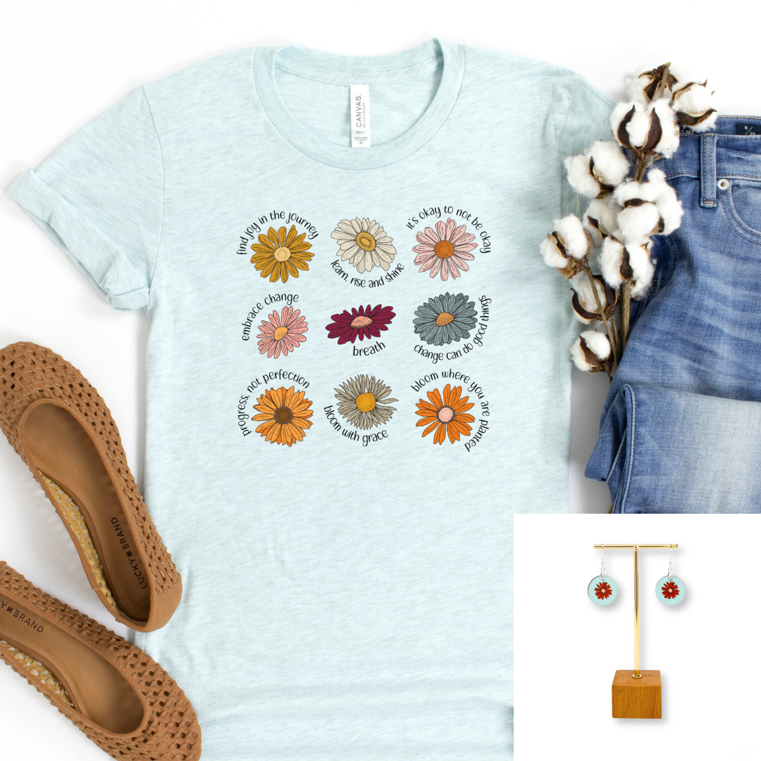 Joyful Pressings Club+ March 2025 tee and accessory