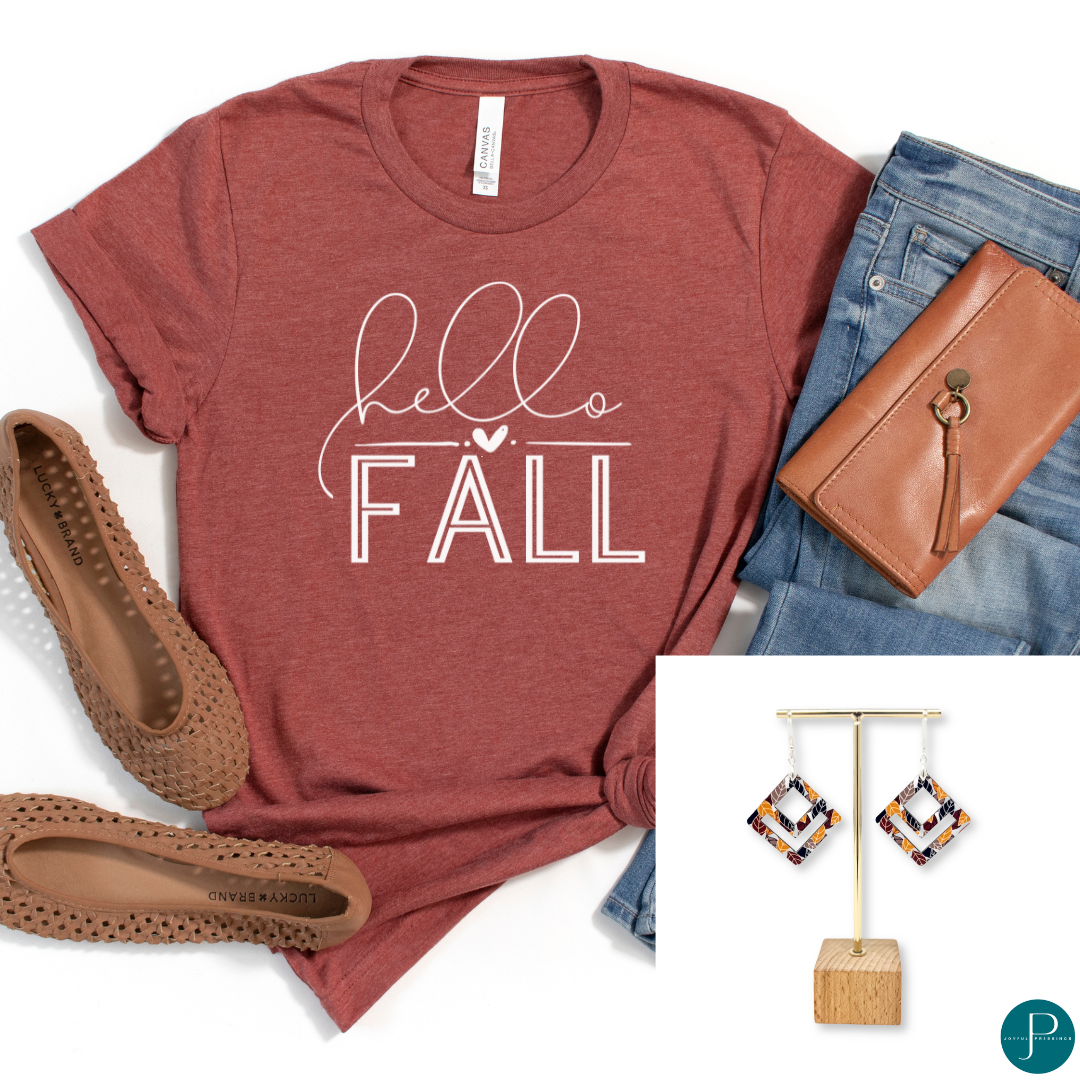 September 2024 club tee and earrings