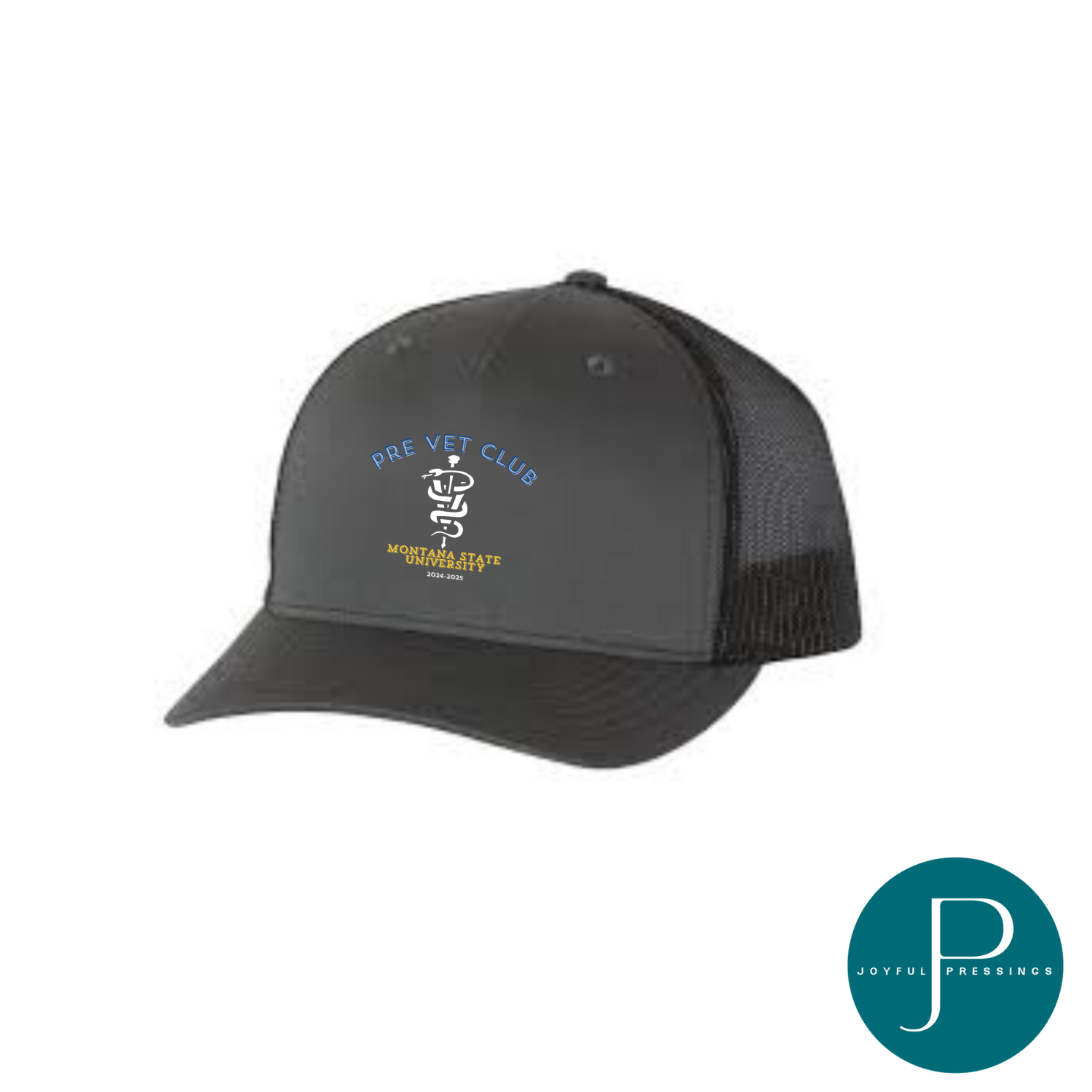 Pre vet club Richardson trucker cap with logo on front.