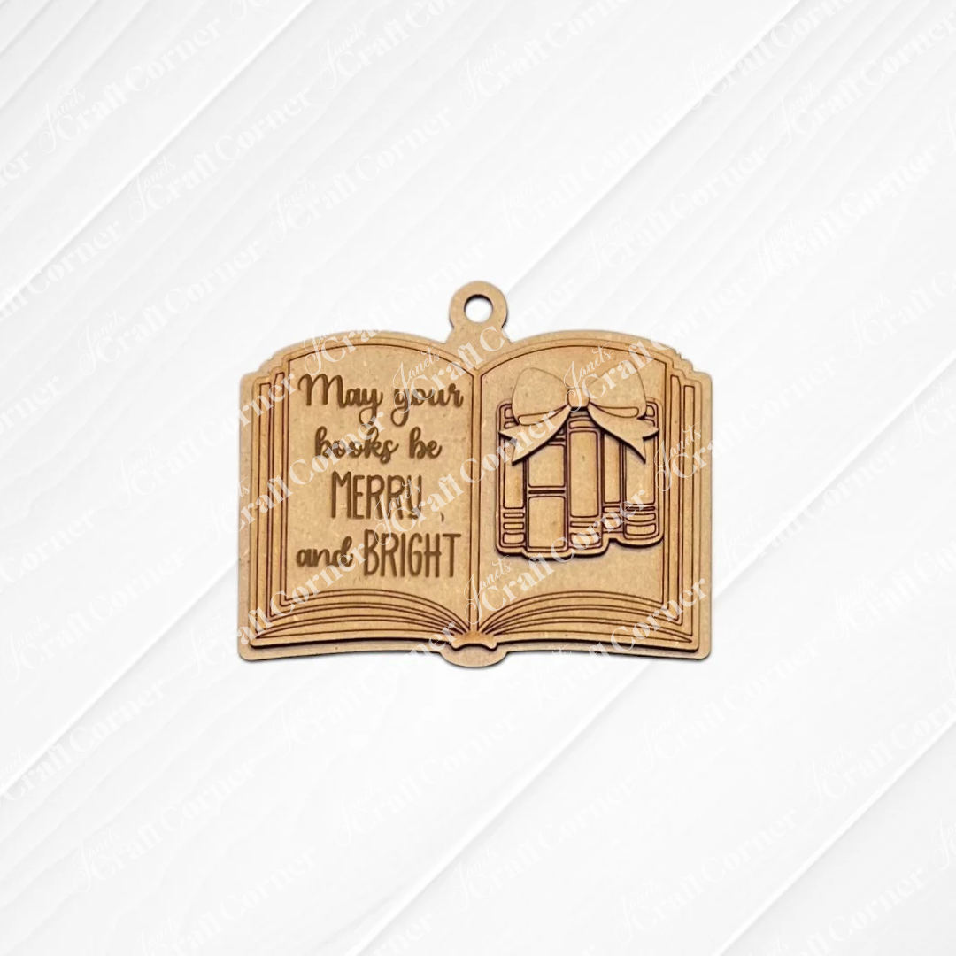 Book Lovers Ornaments - DIY holiday craft kit - Choice of 6