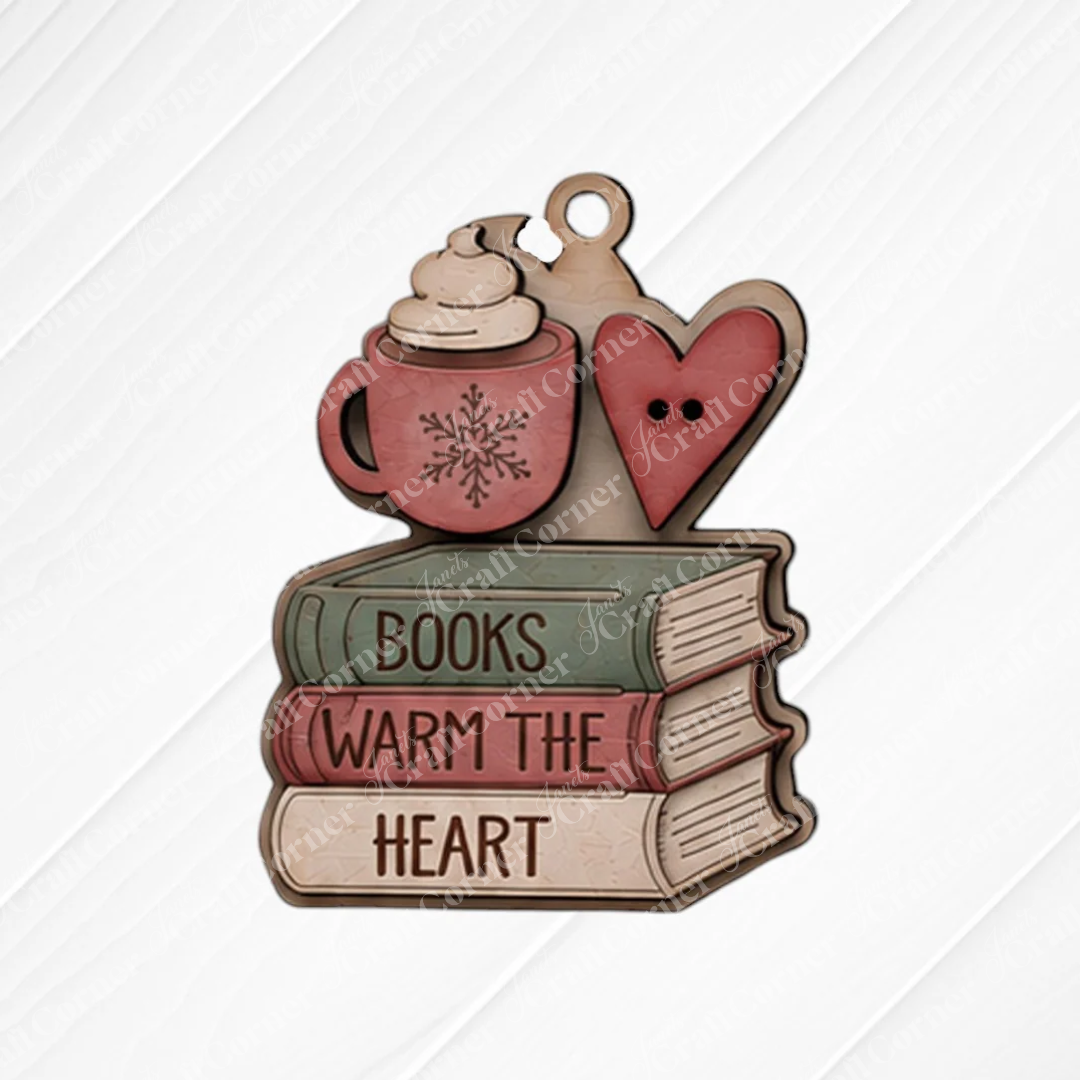 Book Lovers Ornaments - DIY holiday craft kit - Choice of 6