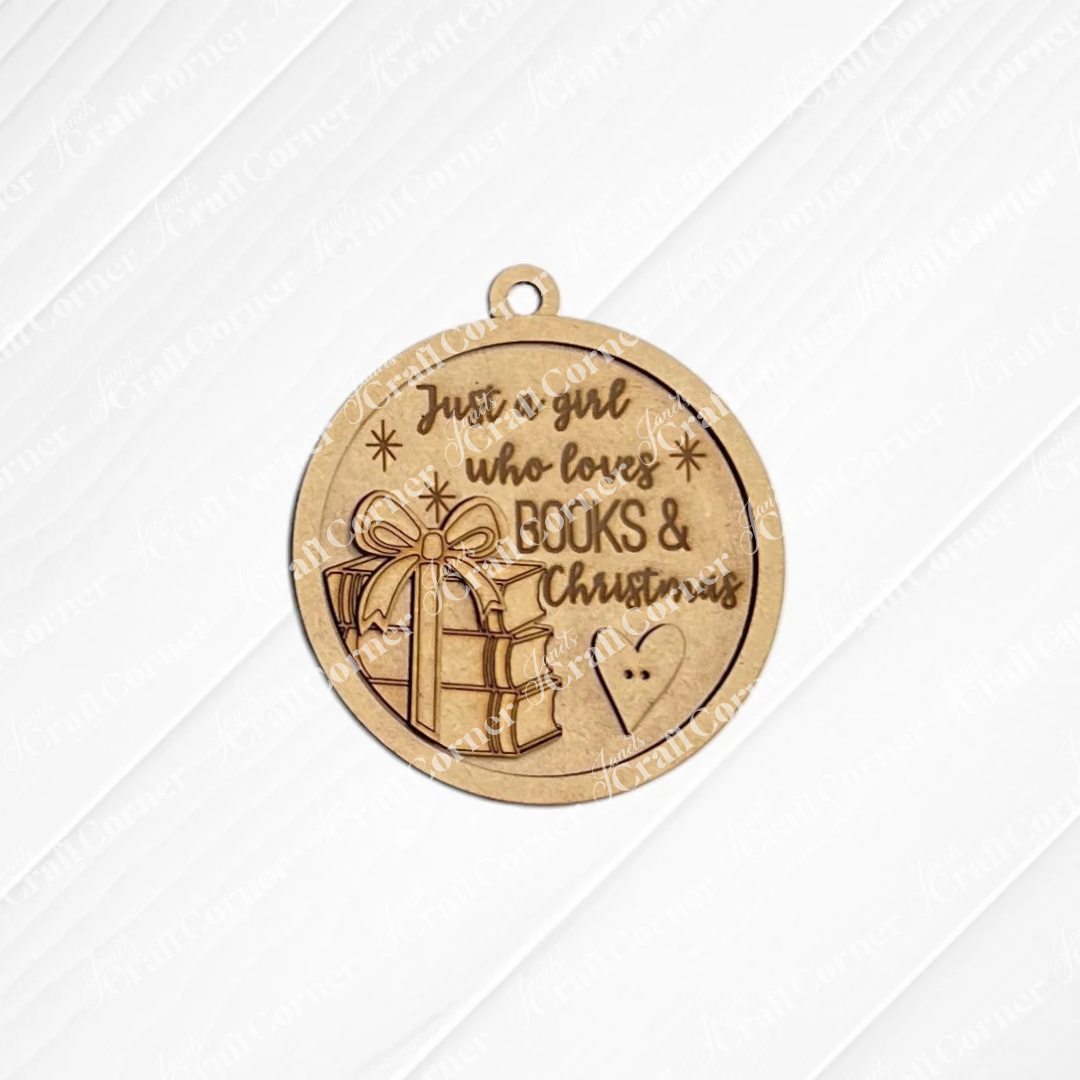 Book Lovers Ornaments - DIY holiday craft kit - Choice of 6