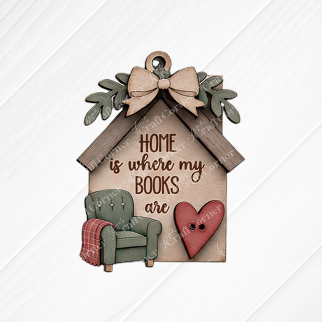 Book Lovers Ornaments - DIY holiday craft kit - Choice of 6