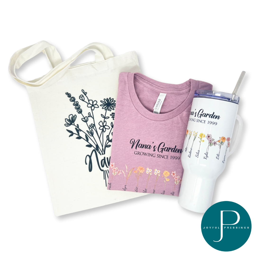 flatlay of nana's garden bundle in orchid