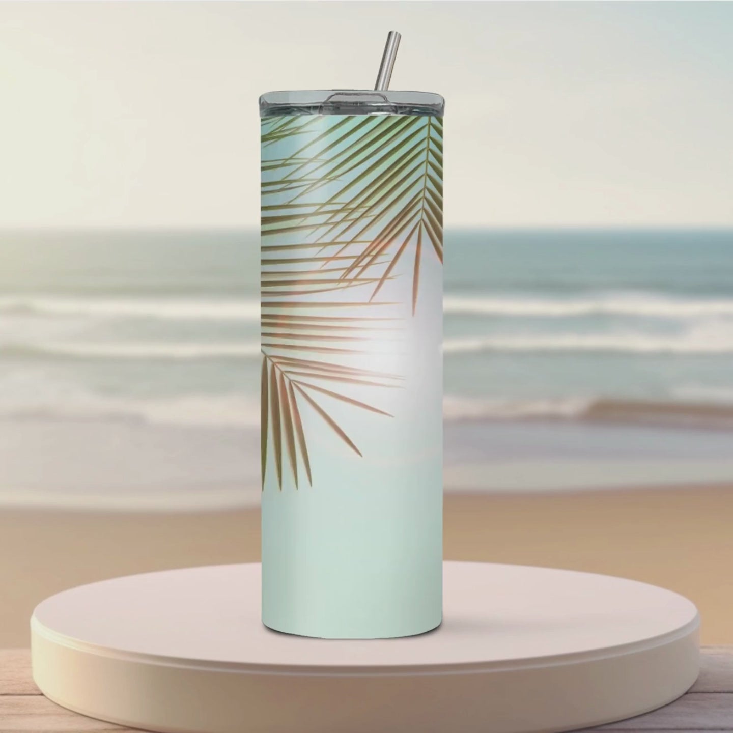 video of "Vacay Mode" tumbler personalized