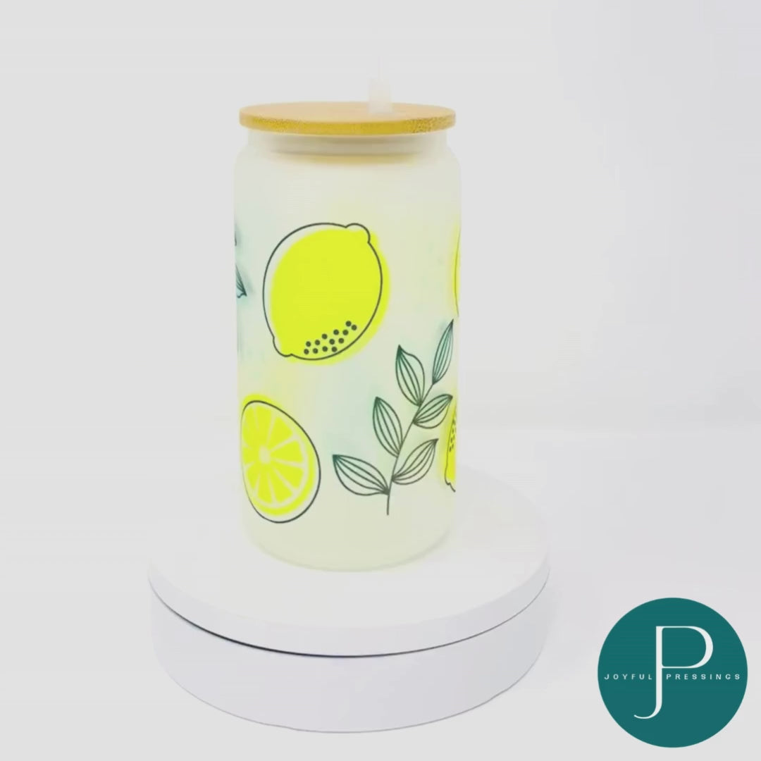 video of lemon glass tumbler