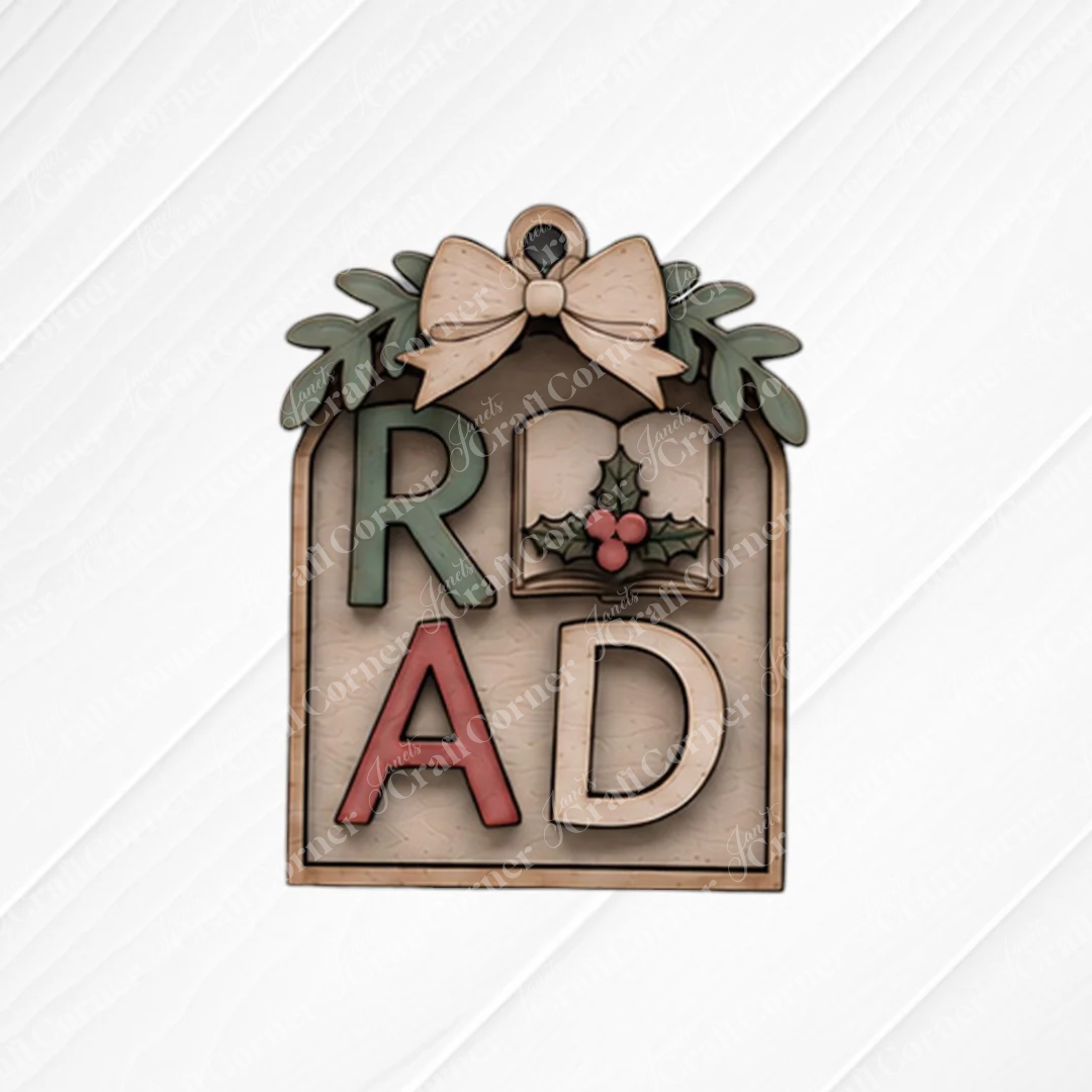 Book Lovers Ornaments - DIY holiday craft kit - Choice of 6
