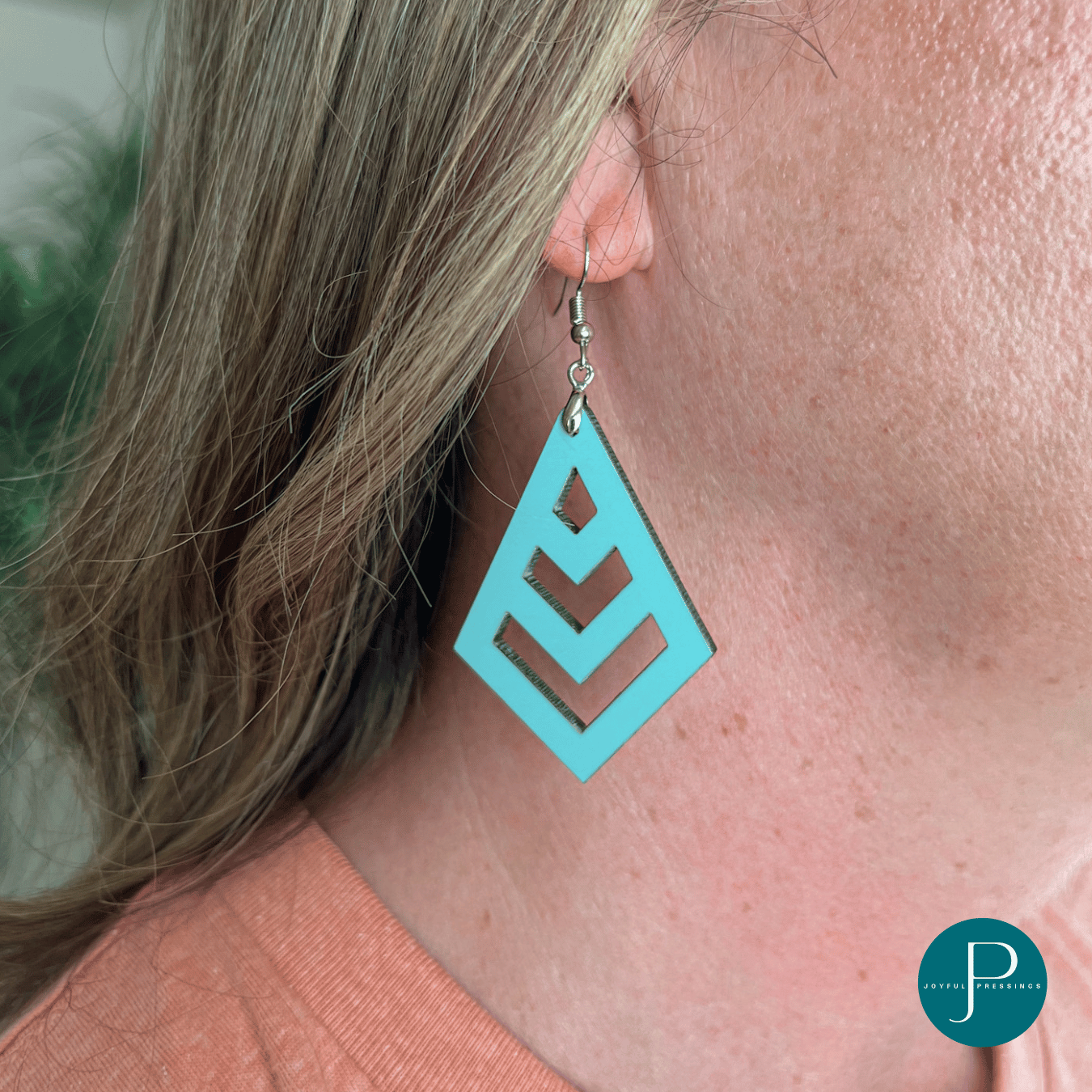 Teal Macrame Earrings
